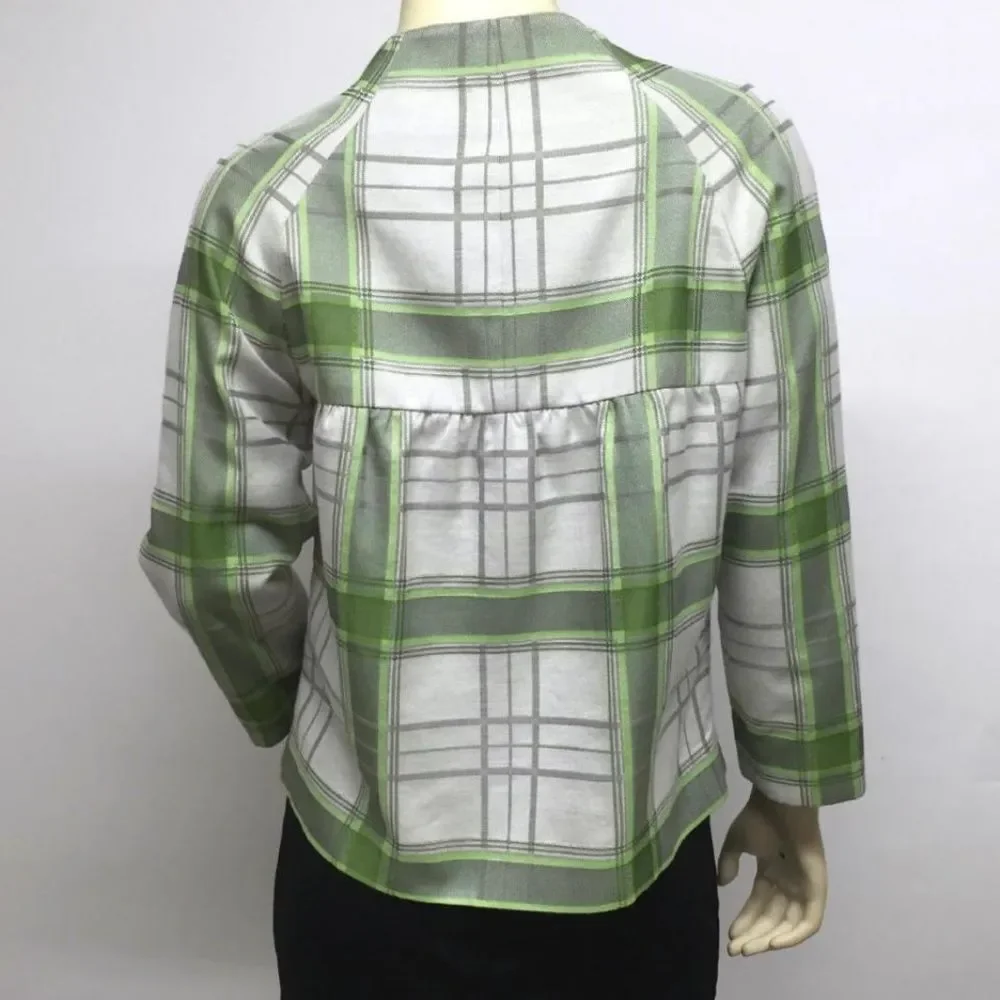 ETCETERA Plaid Jacket Blazer w NOTCHED NECK 6 CHiC